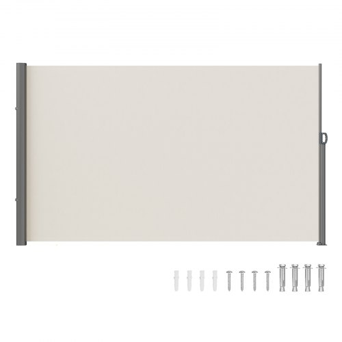 

VEVOR Tenda Laterale Retrattile, Schermo Privacy Esterno Giardino Balcone Terrazza 200x300 cm, Frangivista Retrattile Poliestere 180g Impermeabile, UV30+ Paravento Divisorio per Cortile Balcone Beige