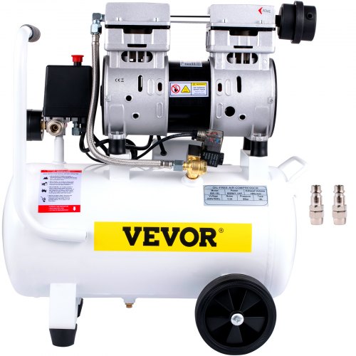 VEVOR Compressori d'Aria da 1,1 HP/850W, Compressore Motore Senza Olio con Serbatoio 18L, Velocità di Rotazione 1440 RPM Compressore Silenzioso per il Gonfiaggio dei Pneumatici, la Pulizia dei Veicoli