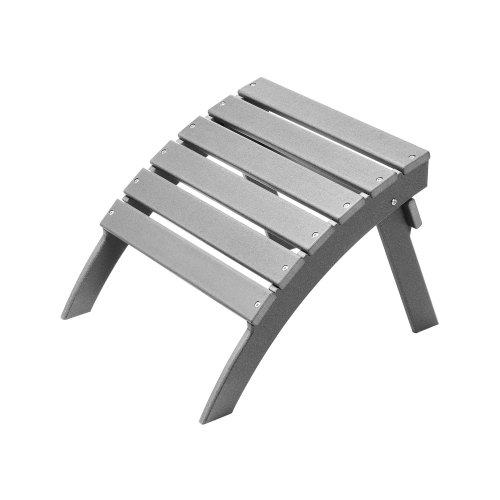 

VEVOR Pouf Adirondack Pieghevole in Plastica HDPE, Pouf Adirondack Resistente alle Intemperie per Patio Poggiapiedi per Sedia Adirondack, Utilizzato per Esterni Portico Piscina Prato Cortile, Grigio