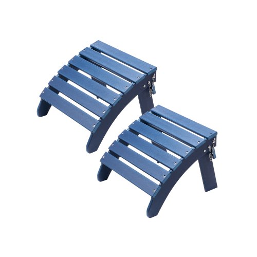 

VEVOR Pouf Adirondack, Pouf Adirondack Pieghevole per Esterni in Plastica HDPE, Pouf Adirondack per Tutte le Stagioni, Poggiapiedi per Sedia Adirondack, per Esterni, Piscina, Cortile, Blu 2 Pezzi