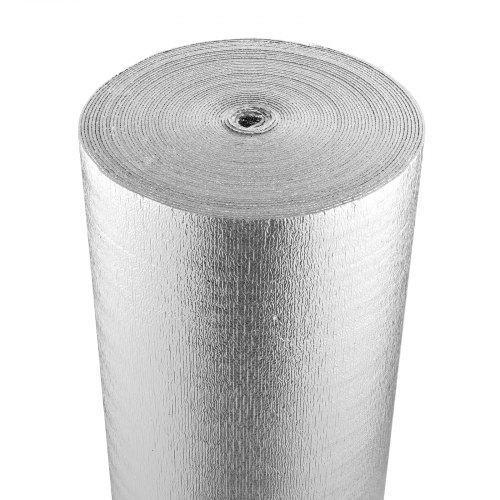 

VEVOR Rotolo di Isolamento Riflettente Doppio, Barriera Radiante con Anima in Schiuma, 1220 x 30480 mm, Scudo Riflettente del Calore in Schiuma EPE in Alluminio Bifacciale, per Finestre Camper