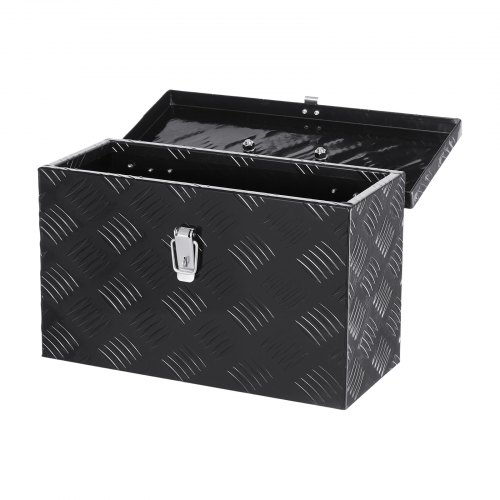

VEVOR Cassetta Portautensili, Struttura in Alluminio per Cassone di Camion, con Maniglia Laterale e Superiore, Organizzatore per Rimorchi, Camper, 406 x 190 x 254 mm, Colore Nero