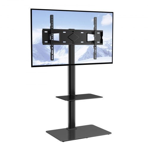 

VEVOR Supporto TV Girevole Altezza Regolabile 1175-1296 mm Supporto per TV da Pavimento Capacità di Carico 41 kg, VESA max. 400x600 mm, per Soggiorno, Casa, Ufficio, Aula