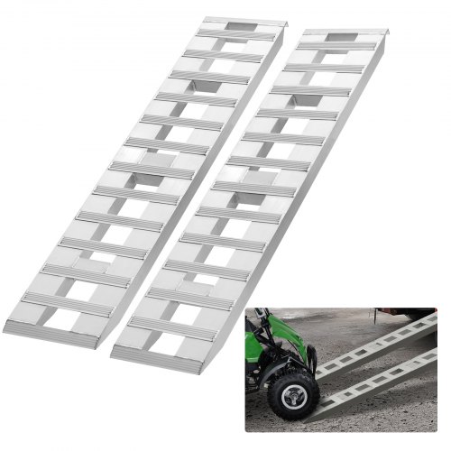 

VEVOR Rampa Carico in Alluminio 2 Pezzi 183x38 cm, Rampa Portatile,di Accesso con Capacità Carico 2721,6 kg per Moto, Fuoristrada, Rimorchio, ATV, UTV, Trattore, Tosaerba, Rampa per Trasporto