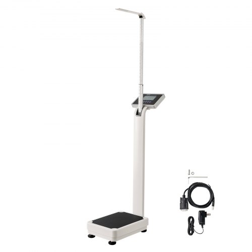 

VEVOR Bilancia Digitale Medica, Bilancia Professionale per Medici per Peso Altezza, Bilancia Multifunzione Asta Altezza Integrata, 2 Unità (kg/lb), BMI per Casa Ospedale Palestra, Capacità 226,7 kg