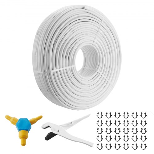 

VEVOR Tubo PEX Alluminio per Riscaldamento a Pavimento Rotolo 300m, Tubo PEX-AL-PEX in Composito Alluminio-Plastica Φ16mm Spessore 2mm, Tubo Barriera all'Ossigeno per Liquido Gas Acqua Calda Fredda