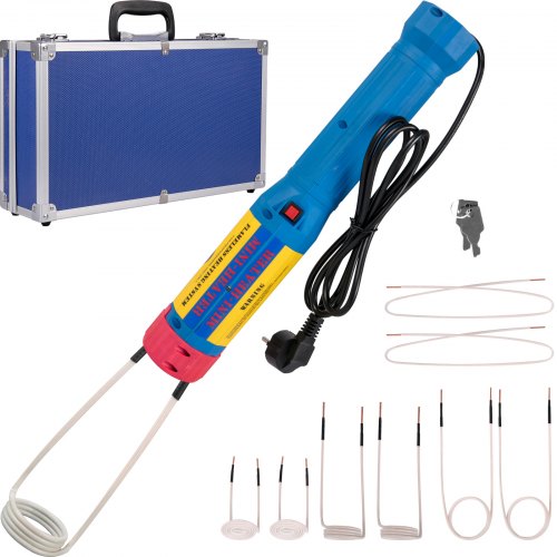 

VEVOR Kit Riscaldatore a Induzione Magnetica Portatile 1000 W, Riscaldatore a Induzione Elettromagnetica Portatile Senza Fiamme Metallo e Plastica, Riscaldatore a Induzione per Bulloni con 8 Bobine