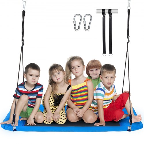 

VEVOR Altalena con Piattaforma 1524 x 812,8 x 50 mm Altalena da Esterno per Bambini Adulti, Capacità di Peso 317 kg Sedile per Altalena in Tessuto Oxford 900D con 2 Cinghie per Appendere gli Alberi