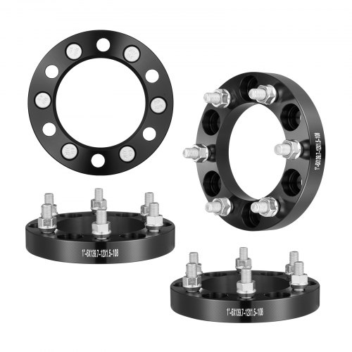 

VEVOR Distanziali per Ruote, Adattatori per Ruote 25,4 mm 6 x 139,7 mm Distanziatore Forgiato 6 Alette, Distanziali Mozzi Auto M12 x 1,5 con Alesaggio 108 mm per Toyota, Lexus, Honda 1979-2022, Neri