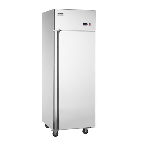 

VEVOR Congelatore Commerciale 685 x 800 x 2110 mm Congelatore Verticale a Porta Singola 547 L in Acciaio Inossidabile con Sbrinamento Automatico, 3 Ripiani Regolabili, Controllo Temperatura 0,56 a 5°C