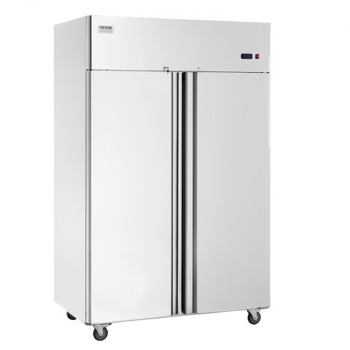 

VEVOR Frigorifero Commerciale 1382 x 800 x 2110 mm Frigorifero Verticale a 2 porte 1252 L in Acciaio Inossidabile con Scongelamento Automatico, 6 Ripiani Regolabili, Controllo Temperatura 0,56 a 5°C