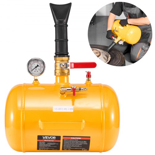 

VEVOR Attrezzo per Gonfiaggio Pneumatici per Impieghi Gravosi, 0,6 a 0,8 MPa, 18,9 L Gonfiatore per Sedili con Grilletto Pneumatico per Pick-Up, Camion, ATV, Jeep, Furgone, Trattorino, Camper, Giallo