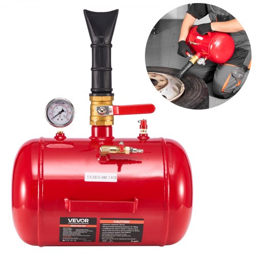

VEVOR Attrezzo per Gonfiaggio Pneumatici per Impieghi Gravosi, 0,6 a 0,8 MPa, 18,9 L Gonfiatore per Sedili con Grilletto Pneumatico per Pick-Up, Camion, ATV, Jeep, Furgone, Trattorino, Camper, Rosso