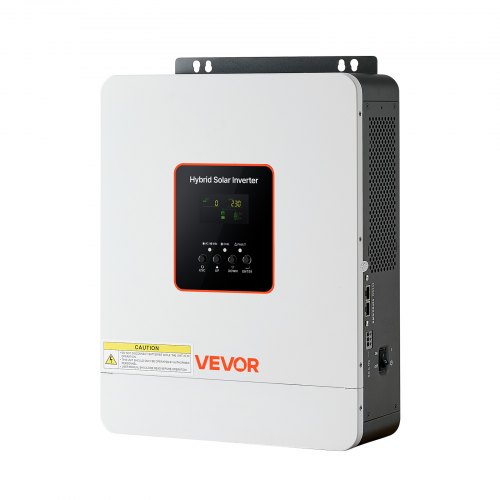

VEVOR Inverter Solare Ibrido Off-grid 3000 W da 24 V CC a 230 V CA, Inverter e Caricabatteria Onda Sinusoidale Pura, Regolatore Solare MPPT da 80 A Integrato, Compatibile con Batteria al Litio al Piombo