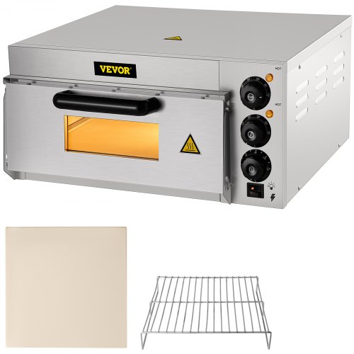 VEVOR VEVOR Forno Elettrico di Pizza da Tavolo Camera Singola Pietra con  Diametro 14'' | VEVOR IT