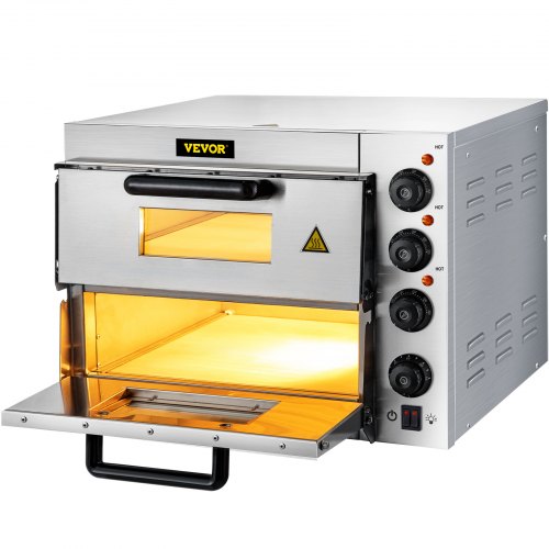 VEVOR VEVOR Forno per Pizza Elettrico Professionale da Tavolo 2 Camera  Pizza Ø 36cm | VEVOR IT