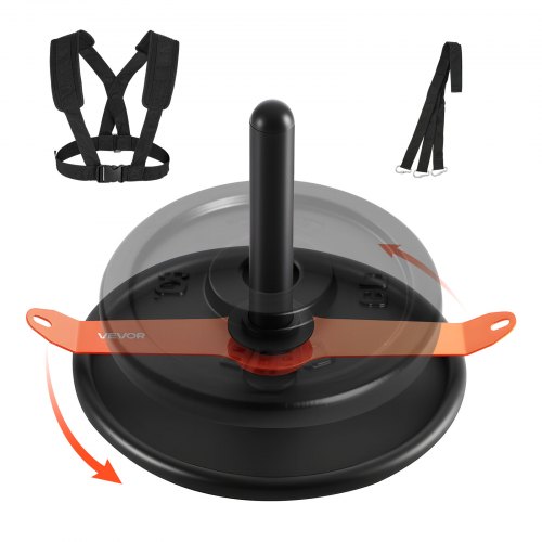 

VEVOR Slitta con Pesi, Compatibile con Dischi da 51 mm Slitta per Allenamento di Forza e Forza per Esercizi Atletici, Attrezzatura per Allenamento Fitness con Imbracatura, Arancione e Nero