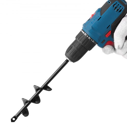 

VEVOR Punta da Trapano a Coclea per Piantagione, Punta da Trapano a Spirale Ø40 x 220 mm, Compatibile con Trapani con Attacco da 10 mm, Accessori per Perforazione da Giardino Cortile