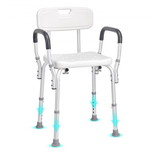 

VEVOR Sedile per Doccia Antiscivolo Altezza Regolabile 39-52cm, Sgabello per Doccia Carico max. 158,8kg, Sedia per Doccia in Alluminio PE, Sgabello Schienale Bagno Doccia Antiscivolo Portata 158,8kg