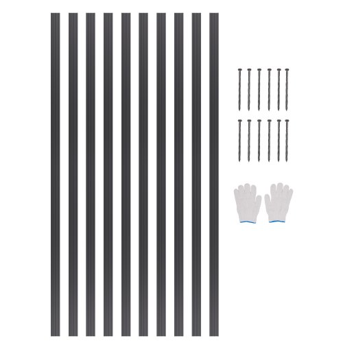 

VEVOR Bordatura in Acciaio Metallo Antiruggine per Giardino, Bordatura Pieghevole per Prato Resistente, Facile da Installare, Divisorio Aiuole Vialetto, Nero 10 Pezzi 1524 x 43 x 1,6 mm