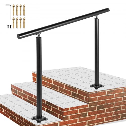 

VEVOR Corrimano per Scale Esterne 3 Piedi, 34 Pollici Corrimano per Esterni, Ringhiera per Esterni Regolabile da 0 a 60 Gradi Corrimano per Scale Ringhiera per Esterni in Alluminio Nero per Giardino