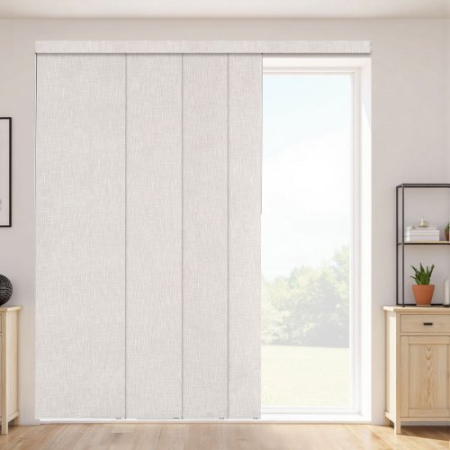 

VEVOR Tende a Pannello Binario Estensibile Larghezza tra 116 cm e 218 cm Tende a Pannello per Privacy da Casa Balcone Salone, Tende a Pannello Oscuranti per Porte Scorrevoli, Grigio Chiaro