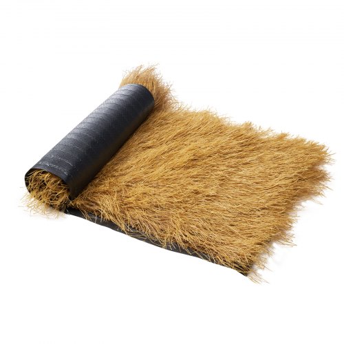 

VEVOR Tetto in Paglia Artificiale 0,4 x 1,2 m Rotolo di Tetto in Paglia, Impermeabile e Ignifugo, per Patio, Piscina, Spiaggia, Decorazioni per Feste Hawaiane Tropicali, Base Gialla e Nera