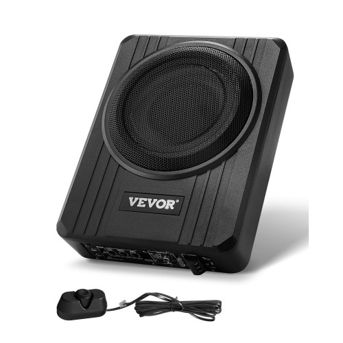 

VEVOR Subwoofer per Auto Sotto Sedile, Subwoofer Auto Sottile Sistema Audio a Basso Profilo, Audio con Amplificatore integrato, Ingresso Livello Alto Basso Regolatore del Volume 203 mm e 400W