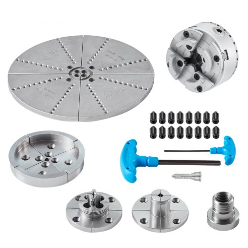 

VEVOR Mandrino per Tornio per Legno φ96 mm, Mandrino per Tornio a 5 Griffe KP965, Mandrino per Tornitura per Legno con 5 Griffe Chiave a T Autocentrante per Torni Rettifica Fresatura, Mandrino Tornio