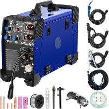 VEVOR Saldatrice MIG 160 Amp Saldatore MIG TIG ad Arco Saldatore 3 in 1 Saldatore 220V Saldatore TIG Sollevatore ARC Saldatore MMA Stick IGBT Saldatore Inverter CC Display Digitale