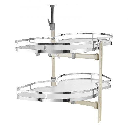 

VEVOR Mobiletto Angolare Cieco Destro Oscillante, Organizer Estraibile Capacità 32 kg, Vassoio Oscillante Regolabile in Altezza a 2 Livelli, Organizer con Chiusura Ammortizzata, Apertura a Destra