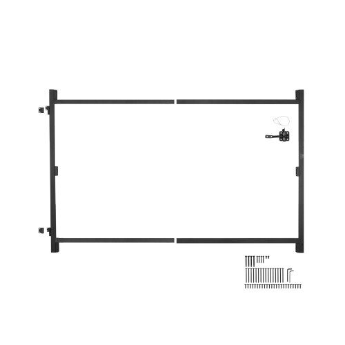 

VEVOR Kit di Costruzione Cancello per Aperture Larghe 1016-1829 mm Recinzione Alta 1219,2 a 1524 mm Kit di Costruzione Cancello Regolabile con Serratura a Scatto e Viti, per Recinzione in Legno, Ferro
