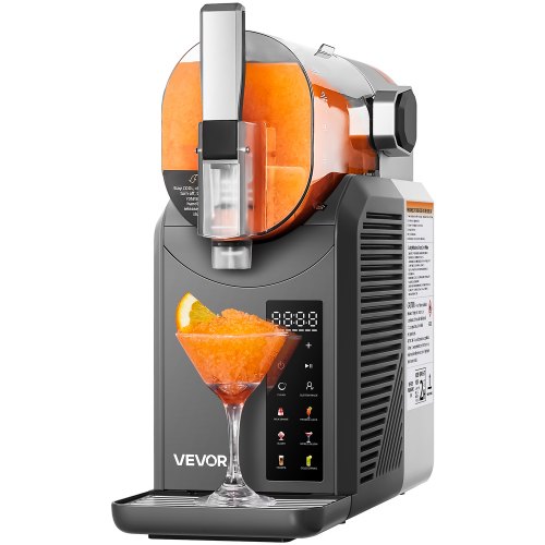 

VEVOR Macchina per Bevande Ghiacciate per Casa Capienza ca. 2 Litri, Macchina per Frullato Slush Senza Ghiaccio con Funzione Autopulizia, Macchina per Bevande Fredde in Acciaio Inox 304
