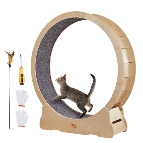 

VEVOR Ruota da Corsa per Gatti Ruote Grande per Esercizi di Gatti Diametro 1320mm, Tapis Roulant Rotondo da Corsa da Interno per Gatti Capacità Carico Max. per Gatti da 13,6kg Larghezza Pista 280mm