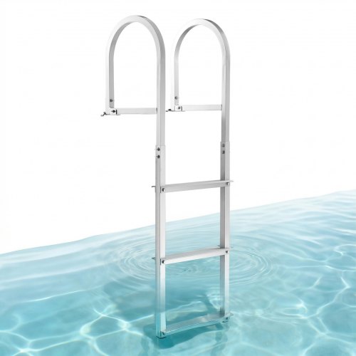 

VEVOR Scaletta per Pontile, 3 Gradini Rimovibili, Scaletta per Pontone in Lega di Alluminio, Carico 500 libbre 226 kg, Scaletta Antiscivolo Grande Pedale Gradino 78 mm per Imbarco Barca, Lago, Piscina
