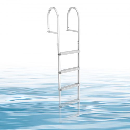 

VEVOR Scaletta Smontabile per Molo, Scaletta Dritta da Pontile, 5 Gradini Antiscivolo in PP, Portata Massima 227 kg, Struttura in Lega di Alluminio, Design a Sgancio Rapido, per Laghi e Imbarcazioni
