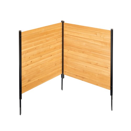 

VEVOR Recinzione per Privacy in Legno, 1100x982 mm, Schermo per Recinzione Condizionatore d'Aria a 2 Pannelli, Recinzione per Attrezzature Piscina con Picchetti in Metallo, per Decorazione Esterno