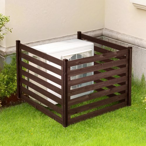 

VEVOR Recinzione da Esterno in Legno per Aiuole da 1230 x 945 mm, in Legno Massello per Esterni a 3 Pannelli con Picchetti in Metallo, Struttura in Acciaio, Recinzioni per Giardino, Piscina