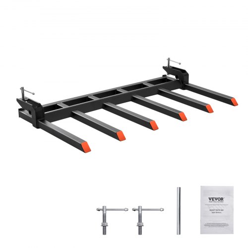 

VEVOR Pinza per forche benna fino a 60", Capacità 4.560 libbre, Pinza per pallet, Accessori per benna, Adatta per benna di carico, Trattore compatto per la pulizia di detriti rifiuti di giardino