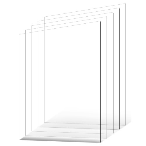 

VEVOR Fogli di Plastica 5 PZ, Pannelli in Plastica Flessibile Trasparente 610 x 914 mm Spessi 1 mm per Artigianato, Vetro di Ricambio per Cornici, Progetto di Esposizione Fai da Te, Facili da Tagliare