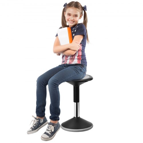 

VEVOR Sgabello da Seduta Attiva, Sedia Attiva Carico max. 48kg Altezza Regolabile 40-55 cm per Età 12-18 Anni Realizzata in ABS TPR Fibra di Nylon, Sgabello Seduta Attiva per Scuole, Ufficio, Casa