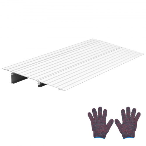 

VEVOR Rampa per Soglia Modulare Regolabile in Alluminio 296 x 864 x 59 mm, con Capacità di Carico di 360 kg, Rampa per Marciapiede per Scale Domestiche per Scooter, Ausili per la Deambulazione