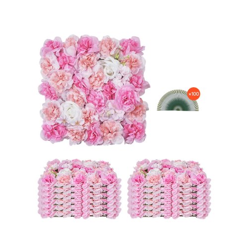 

VEVOR Pannello da Parete con Fiori 3D 380 x 380 mm 12 Pezzi Sfondo da Parete con Fiori Artificiali, Supporto in Rete, Design Senza Soluzione di Continuità, per Decorazioni per Matrimoni, Casa, Rosa