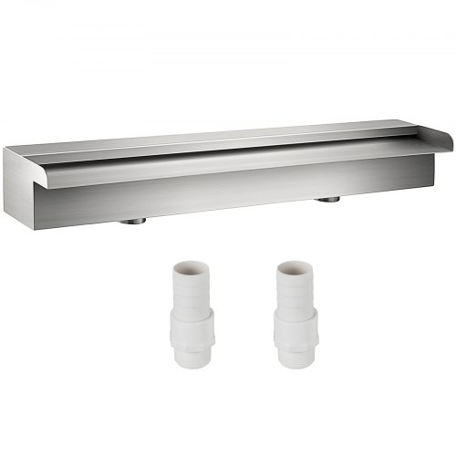 

VEVOR Fontana per Piscina a Cascata Acciaio Inossidabile 23,6 x 4,5 x 3,1 Pollici Fontana a Cascata da Giardino Rettangolare Fontana Rettangolare per Piscina