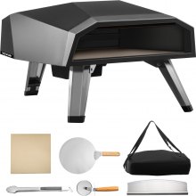 VEVOR Forno a Gas per Pizza Argento, 644,6 x 400 x 311 mm Forno per Pizza da Esterno Acciaio Inossidabile, 23,6 Libbre Forno Prefabbricato per Pizza a Gas, 0-300 ℃ Fornetto da Giardino 300 x 300 mm