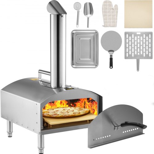VEVOR VEVOR Forno per Pizza da Giardino Campeggio a Legna Temperatura  Massima 800 ℃ | VEVOR IT