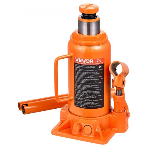 

VEVOR Cric Idraulico a Bottiglia, Sollevatore Idraulico Capacità 12 T, Intervallo di Sollevamento 205-400 mm, Cric a Bottiglia Saldato per Riparazioni Auto, Ascensori Domestici, Arancione