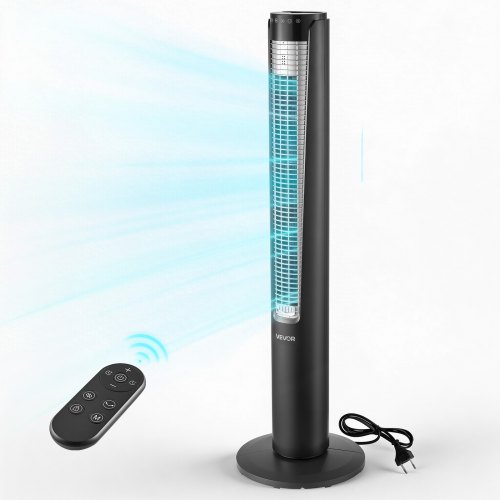 

VEVOR Ventilatore a Torre Oscillante per Camera da Letto, Ventilatore a Torre Girevole 70 Gradi 3 Velocità, 4 Modalità e Timer, Flusso d'Aria 5,3 m/s, Circolazione d'Aria per Casa Soggiorno Ufficio
