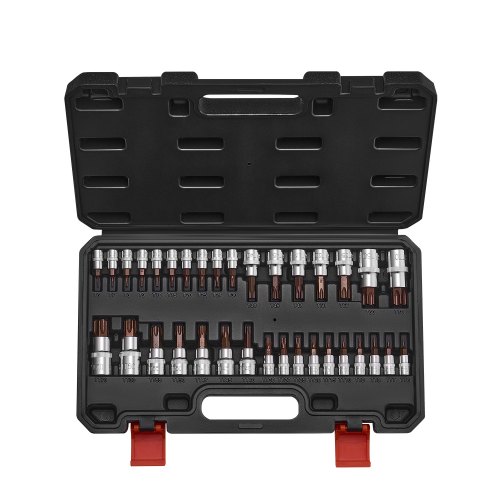 

VEVOR Set di Bussole Torx, 34 Pezzi, a Stella Piena e Antimanomissione T6 a T70, Acciaio Legato S2 e Acciaio Cr-V, Attacchi 0,63/0,95/1,27 cm, con Custodia di Stoccaggio, Uso Manuale