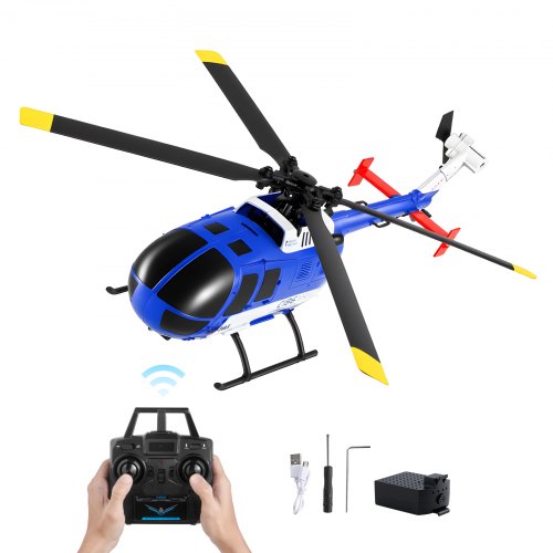 

VEVOR Elicottero RC, Elicottero Radiocomandato a 4 Eliche, 2,4 GHz con Giroscopio a 6 Assi, Aeroplano RC a 4 Canali, Luce LED e Decollo Atterraggio con un Solo Tasto Giocattolo Aereo